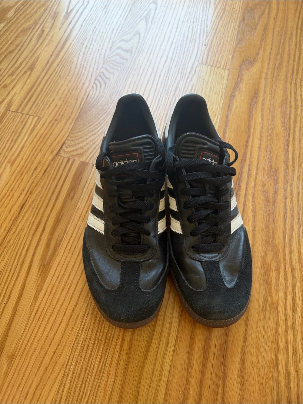 adidas Black Sneakers with White Three Stripes